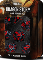 FanRoll - Dragon Storm Silicone Dice: Black Dragon Scales